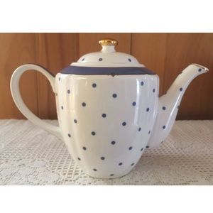 RETIRED GRACE'S TEAWARE BLUE POLKA DOT TEAPOT